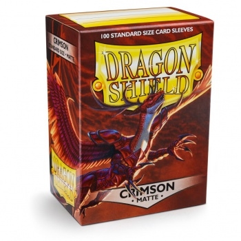 Dragon Shield - Matte Crimson Sleeves - Standard Sleeves (100 stk) - Plastiklommer